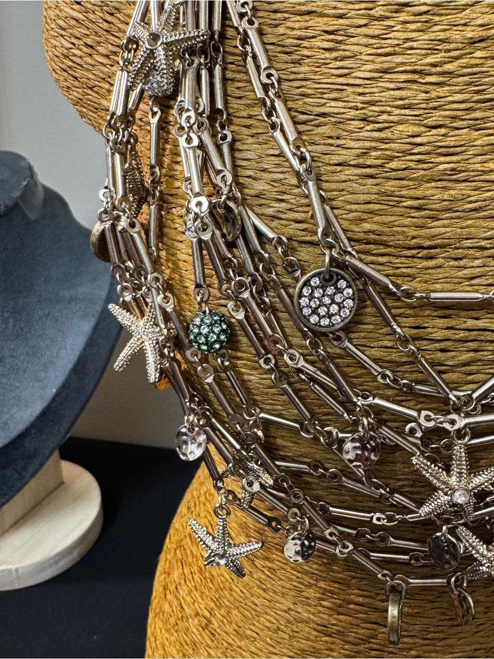 Silver Multi-Strand Starfish Necklace - Picture 2 of 4